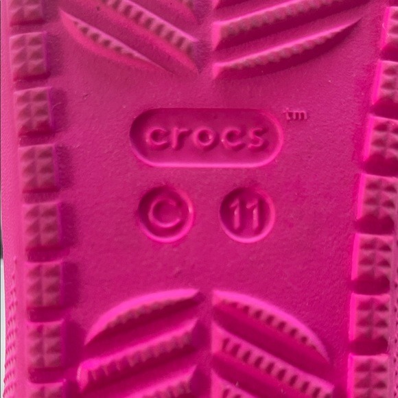 CROCS Kids Bright Pink size 11 Slides - Picture 7 of 9